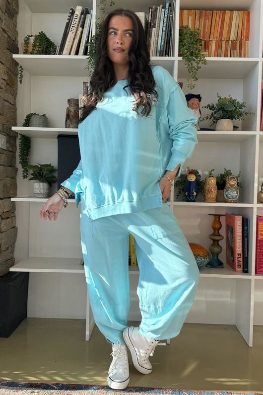 Lagen Shelby Barrel Pant Aqua - 